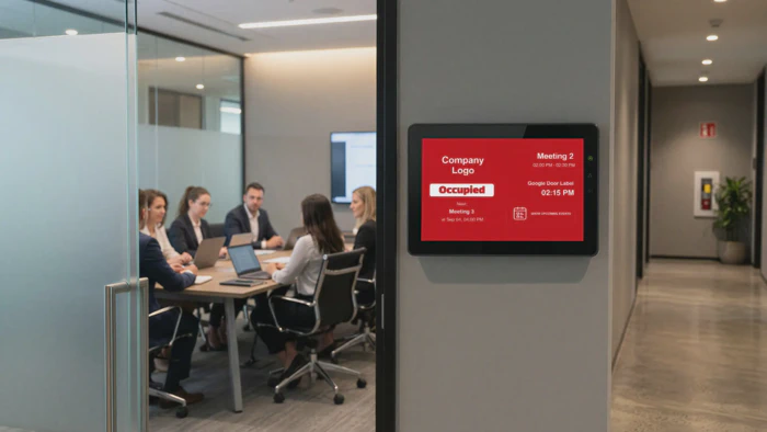 meeting door label display