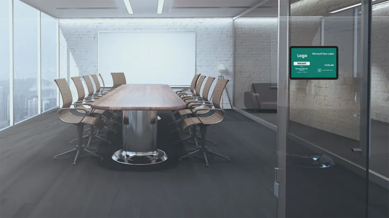 meeting room door label